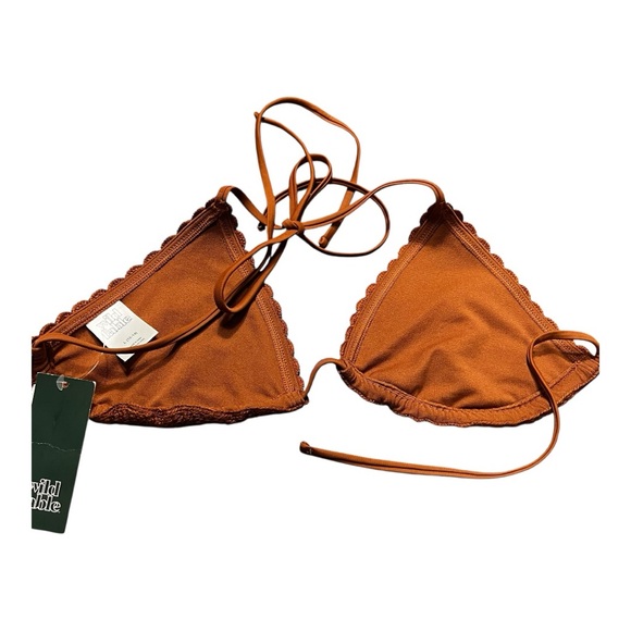 NWT Wild Fable Brown Knit Bikini Top Size L - Picture 2 of 6